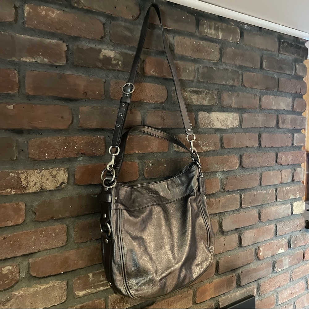 Coach Pewter Shoulder Bag Gem